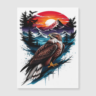 Carte Magnétique Aigle dans la montagne