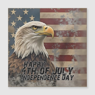 Carte Magnétique Aigle et drapeau majestueux - Esprit de liberté