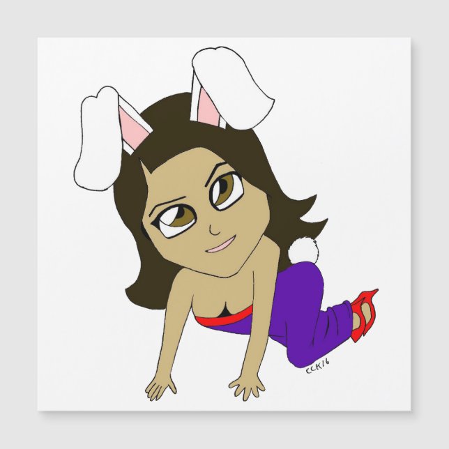 Carte Magnétique aile de chibi bunnygirl (Devant)