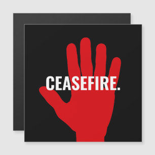 Carte Magnétique Aimant anti-guerre noir blanc de cessez-le-feu