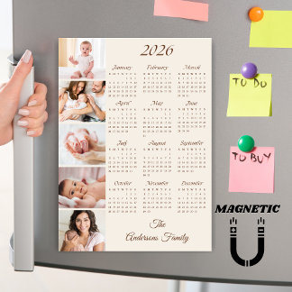 Carte Magnétique Aimant de calendrier personnalisé avec collage de