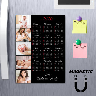 Carte Magnétique Aimant de calendrier personnalisé avec collage de