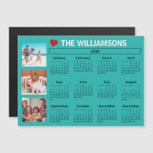 Aimant de collage de photos de calendrier coloré 2