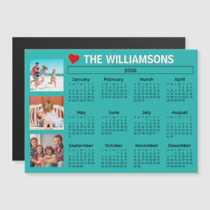 Carte Magnétique Aimant de collage de photos de calendrier coloré 2