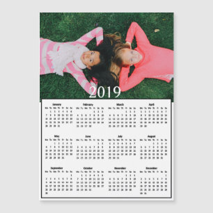 Carte Magnétique Aimant de la photo de 2019 enfants de calendrier