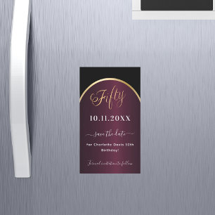 Carte Magnétique Aimant de sauvegarde de date pour 50e anniversaire