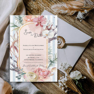 Carte Magnétique Aimant de sauvegarde de mariage à arche d'orchidée