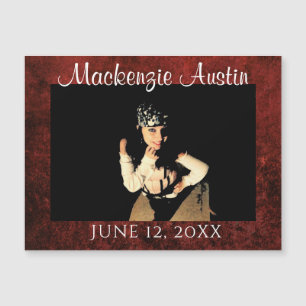 Carte Magnétique Aimant de souvenir de remise de diplôme avec photo