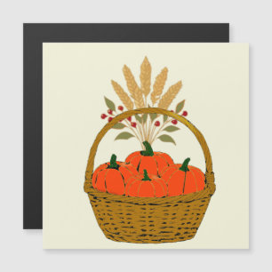 Carte Magnétique Aimant Décoratif Citrouilles d'Automne
