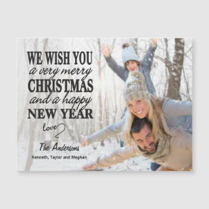 Carte Magnétique Aimant en lettres de Plein-Photo de Joyeux Noël de