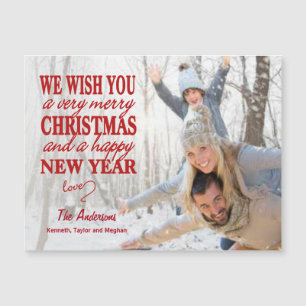 Carte Magnétique Aimant en lettres de Plein-Photo de Joyeux Noël de