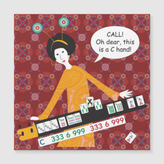 Carte Magnétique Aimant plat main C Mah Jongg