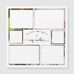 Carte Magnétique Ajouter votre photo Collage Citation de la fête de