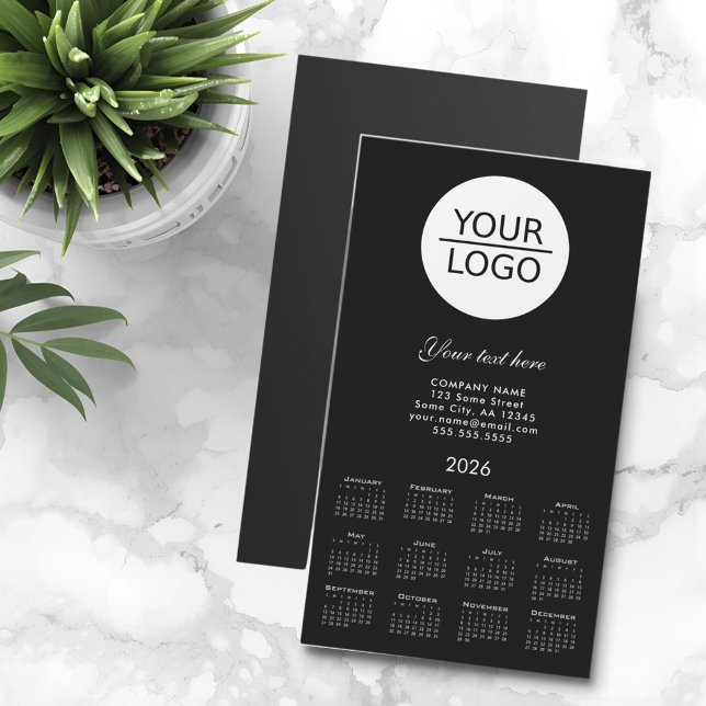 Carte Magnétique Ajoutez votre logo Calendrier 2026 Promotion de la (Créateur téléchargé)
