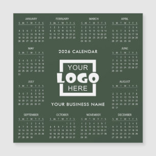 Carte Magnétique Ajoutez votre propre logo d'entreprise Calendrier 