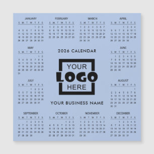 Carte Magnétique Ajoutez votre propre logo d'entreprise Calendrier 