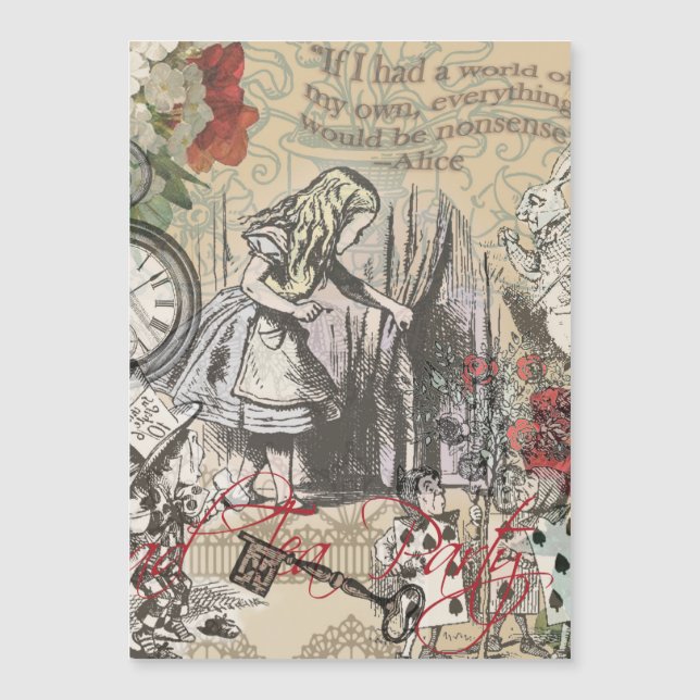 Carte Magnétique Alice au pays des merveilles Rideau Art classique (Devant)