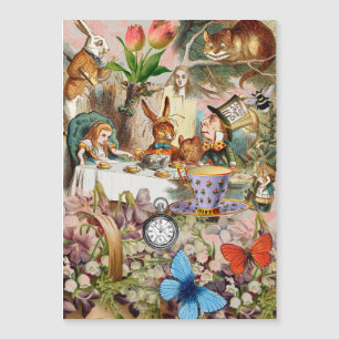 Carte Magnétique Alice au pays des merveilles Tea Party Art