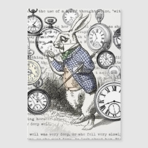 Carte Magnétique Alice de lapin blanc au pays des merveilles