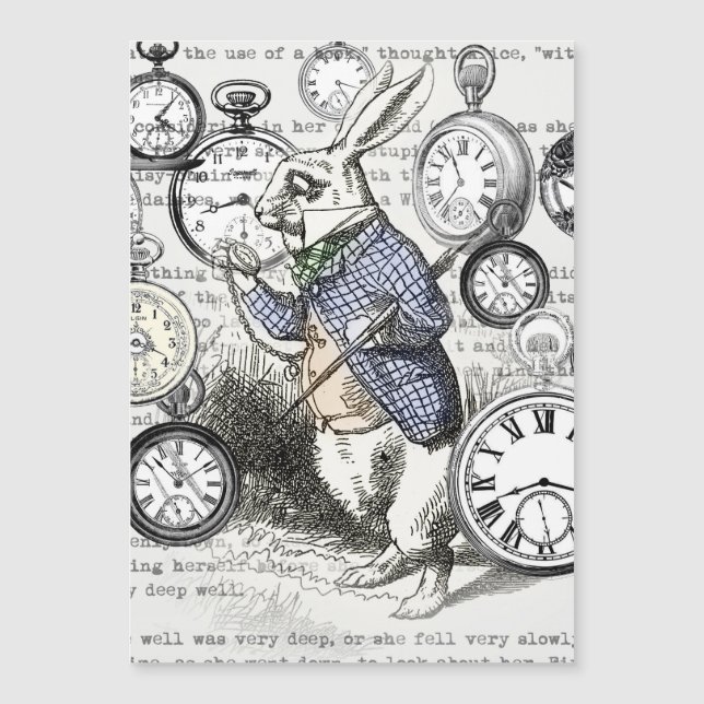 Carte Magnétique Alice de lapin blanc au pays des merveilles (Devant)
