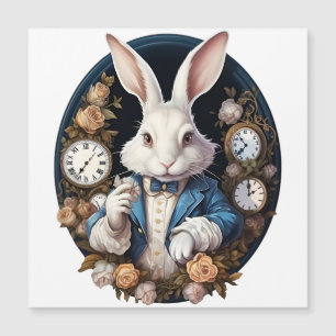 Carte Magnétique Alice lapin blanc dans Wonderland Montres et rose