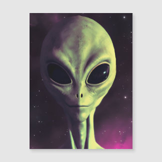 Carte Magnétique Alien gris convivial