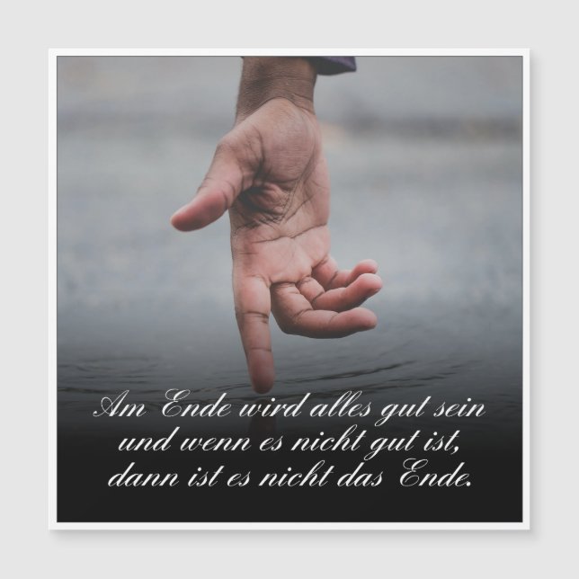 Carte Magnétique Am Ende avec alles gut sein (Devant)