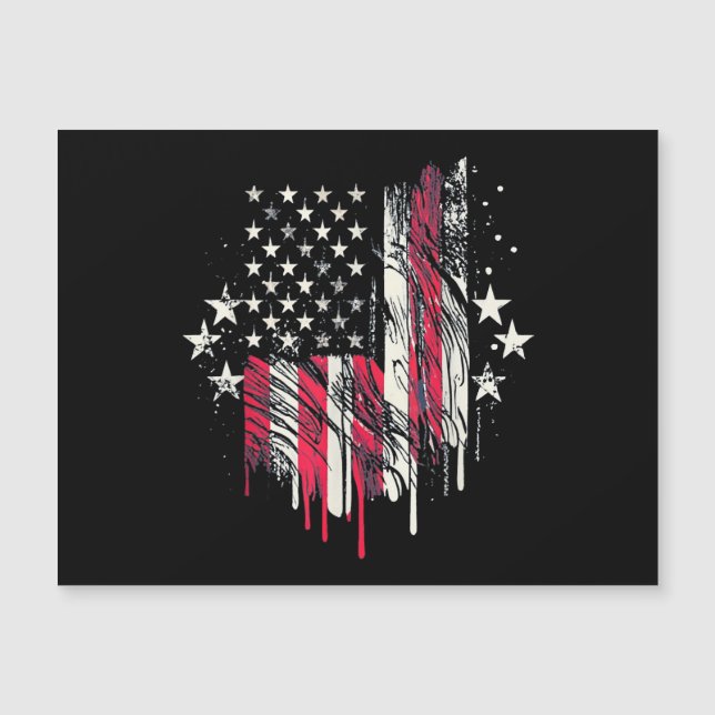 Carte Magnétique American Flag Mens USA Toddler American Flag 4e o (Devant)