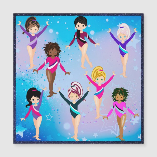Carte Magnétique Amis De Gymnastique : Ces Gymnases Nous Ressemblen (Devant)