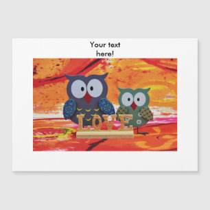 Carte Magnétique Amour de hibou