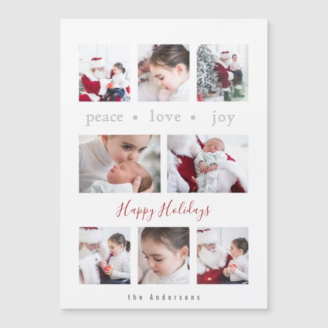 Carte Magnétique Amour Moderne Joy Paix Multiphoto (Devant)