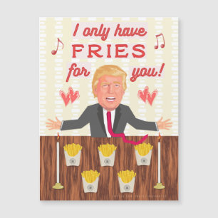 Carte Magnétique Amusant Donald Trump Fast Food Fries Saint-Valenti