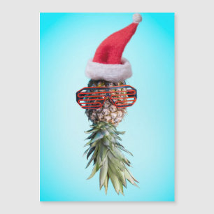 Carte Magnétique Ananas tropical Père Noël