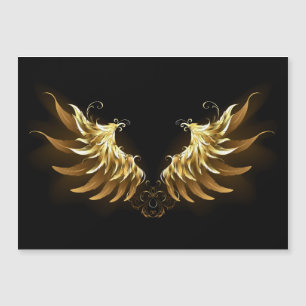 Carte Magnétique Ange d'or sur arrière - plan noir