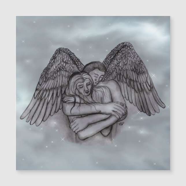 Carte Magnétique Ange Eros en amour (Devant)