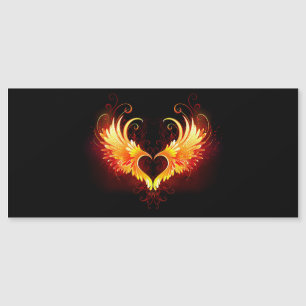 Carte Magnétique Angel Fire Heart with Wings