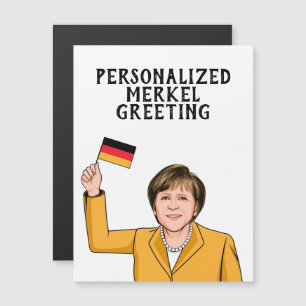 CARTE MAGNÉTIQUE ANGELA MERKEL PERSONNALISÉE