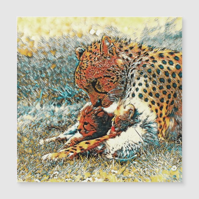 Carte Magnétique AnimalArt_Cheetah_015 (Devant)