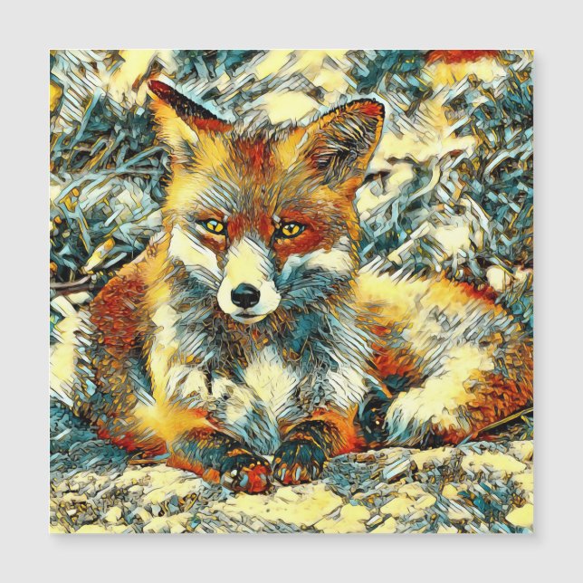 Carte Magnétique AnimalArt_Fox_003 (Devant)