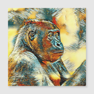 Carte Magnétique AnimalArt_Gorilla_004