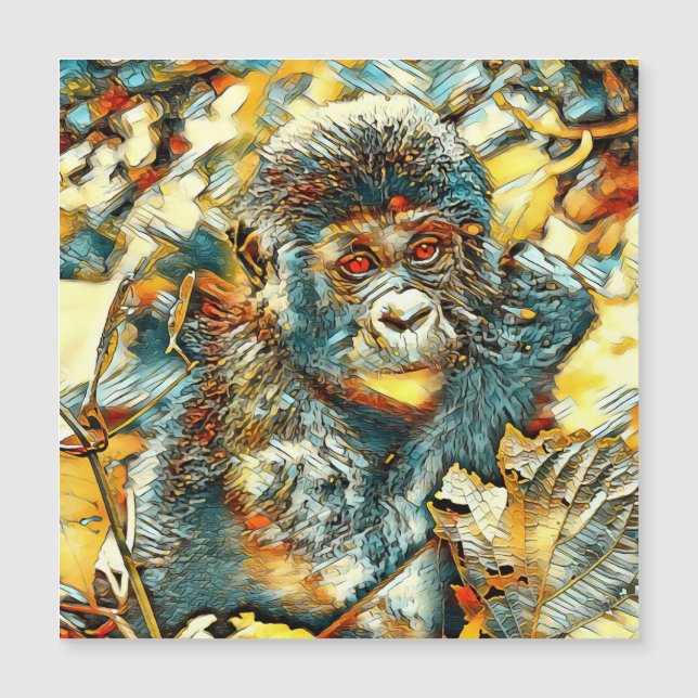 Carte Magnétique AnimalArt_Gorilla_005 (Devant)