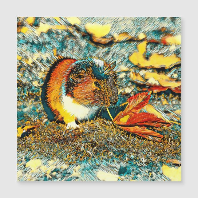 Carte Magnétique AnimalArt_GuinéePig_001 (Devant)