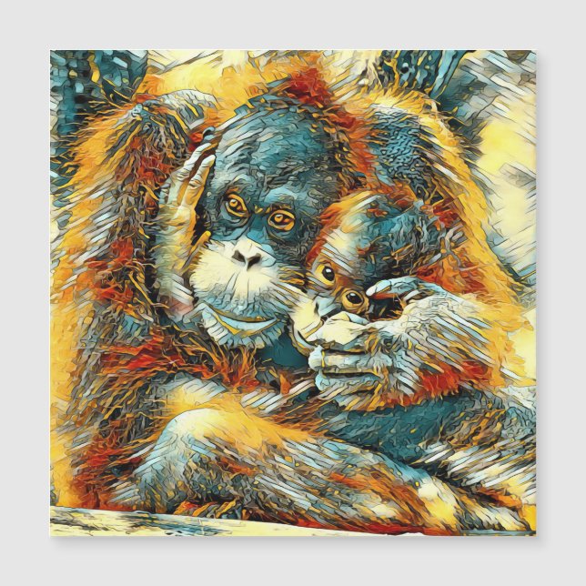 Carte Magnétique AnimalArt_OrangUtan_003 (Devant)