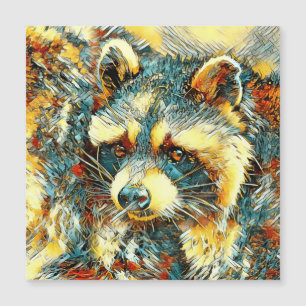 Carte Magnétique AnimalArt_Raccoon_004