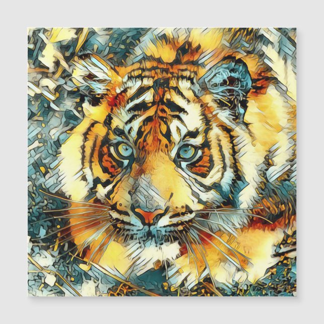 Carte Magnétique AnimalArt_Tiger_006 (Devant)