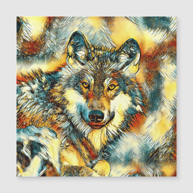Carte Magnétique AnimalArt_Wolf_001 (Devant)