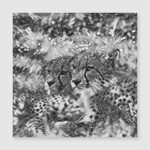 Carte Magnétique AnimalArtBW_Cheetah_003