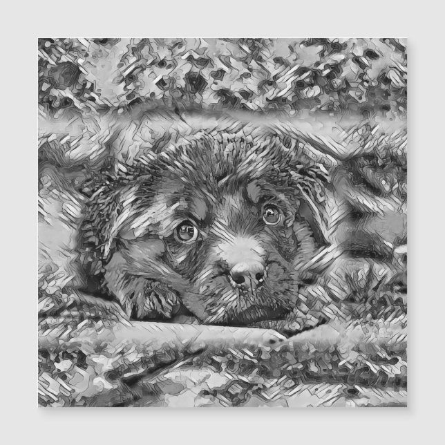 Carte Magnétique AnimalArtBW_Dog_001 (Devant)