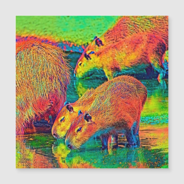 Carte Magnétique AnimalColor_Capybara_004 (Devant)