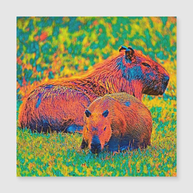 Carte Magnétique AnimalColor_Capybara_006 (Devant)